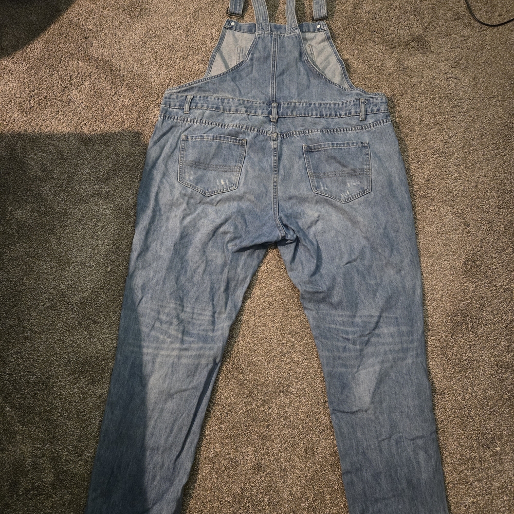 City Chic Blue Denim Overalls - Picture 4 of 5